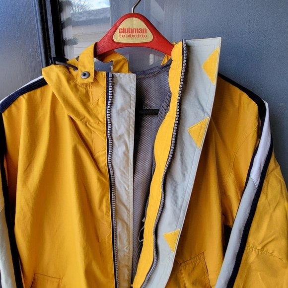 VINTAGE GAP REFLECTIVE RACING STRIPED HOODED WINDBREAKER JACKET XS STRIPED - Picture 5 of 14